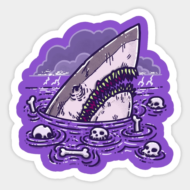 Nightmare Shark Sticker by nickv47